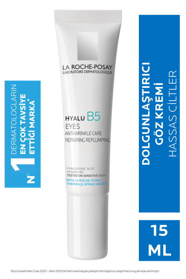 Hyalu B5 Yeux Dolgunlaştırıcı Göz Kremi Hyalüronik Asit ve Vitamin B5 ile 15 ml 3337875613668