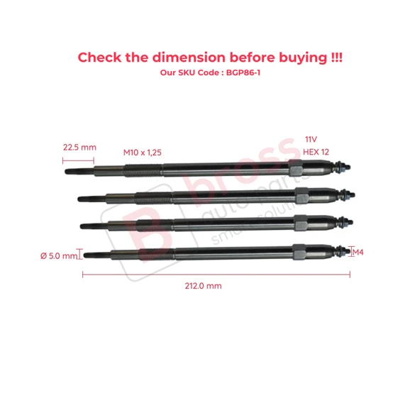 Nissan Renault Master İçin 4 Adet Isıtma Bujisi 11V 7701058142 - Resim 4