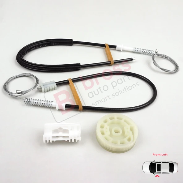 Peugeot 106 MK1 MK2 1A 1C 1S 1991-2005 5-Kapı 9221H1 İçin Ön Sol Kapı Cam Kriko Tamir Seti - Resim 3