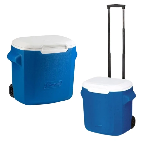 Soğutucu Buzluk - Coleman - Performance 28 QT Tekerlekli - 26 lt - Mavi/Beyaz