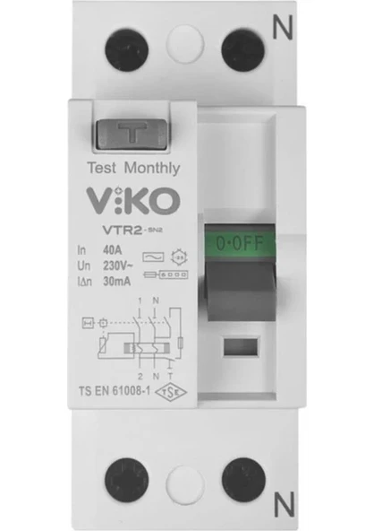 Viko Kaçak Akım Koruma Rölesi 2X40A 30MA - 2