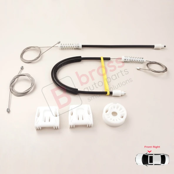 Mercedes C Class W204 S204 2006-2014 E W212 S212 2009-2016 4/5 Door Kapı Ön Sağ Cam Kriko Tamir Seti - Resim 2