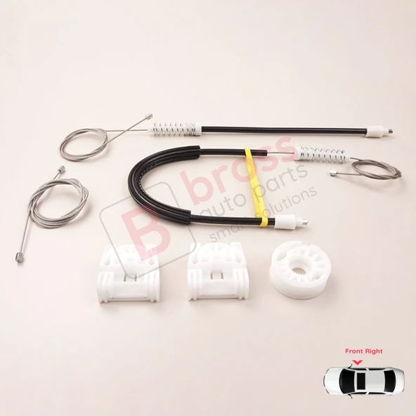 Mercedes C Class W204 S204 2006-2014 E W212 S212 2009-2016 4/5 Door Kapı Ön Sağ Cam Kriko Tamir Seti - Resim 3