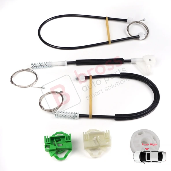 Seat Ibiza MK2 6K1 1993-2002 4/5 Kapı 6K4837402P İçin Ön Sağ Cam Kriko Tamir Seti ürün görseli 1