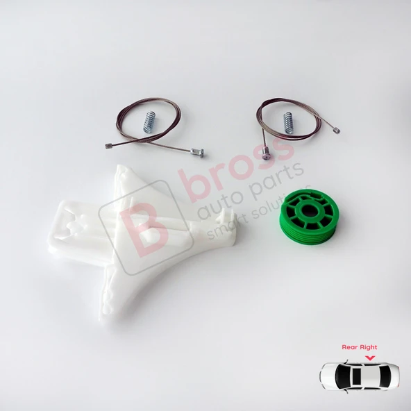 Opel Vectra C Z02 2002-2009 Signum 24451522 İçin Manuel Arka Sağ Cam Kriko Tamir Seti ürün görseli 1