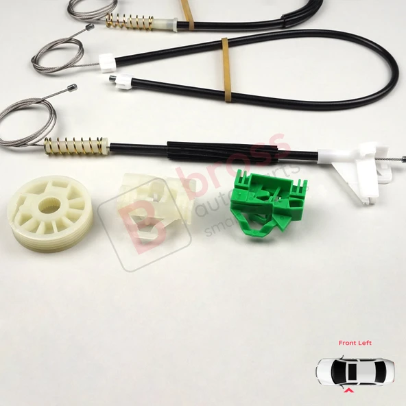 Seat Ibiza MK2 6K1 1993-2002 4/5 Kapı 6K4837401P İçin Ön Sol Cam Kriko Tamir Seti - Resim 5