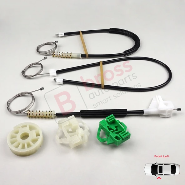 Seat Ibiza MK2 6K1 1993-2002 4/5 Kapı 6K4837401P İçin Ön Sol Cam Kriko Tamir Seti - Resim 4