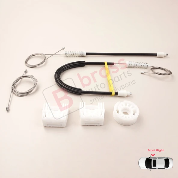 Mercedes C Class W204 S204 2006-2014 E W212 S212 2009-2016 4/5 Door Kapı Ön Sağ Cam Kriko Tamir Seti - Resim 4