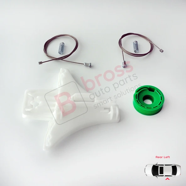 Opel Vectra C Z02 2002-2009 Signum 24451524 İçin Manuel Arka Sol Cam Kriko Tamir Seti