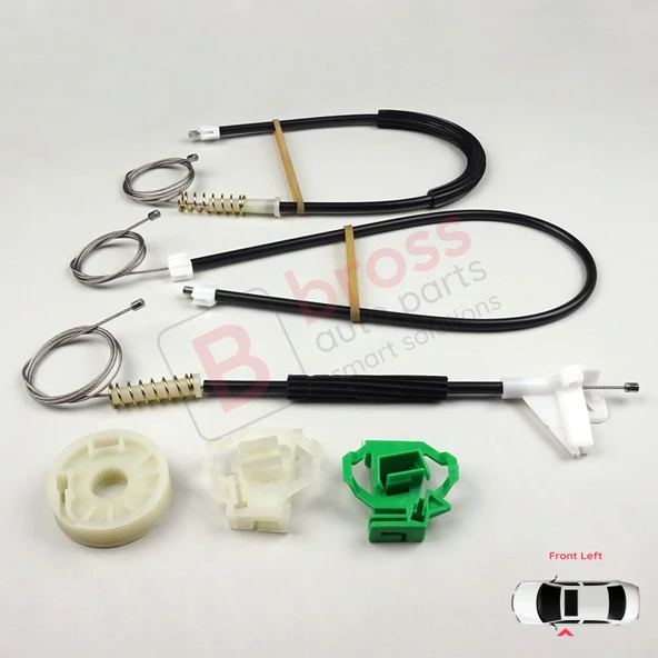 Seat Ibiza MK2 6K1 1993-2002 4/5 Kapı 6K4837401P İçin Ön Sol Cam Kriko Tamir Seti - Resim 3