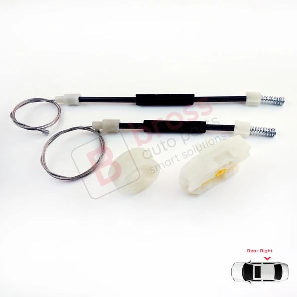 Seat Leon MK2 1P 1P1 2005-2012 5-Kapı HB 1P0839462A İçin Elektrikli Arka Sağ Cam Kriko Tamir Seti - Resim 3