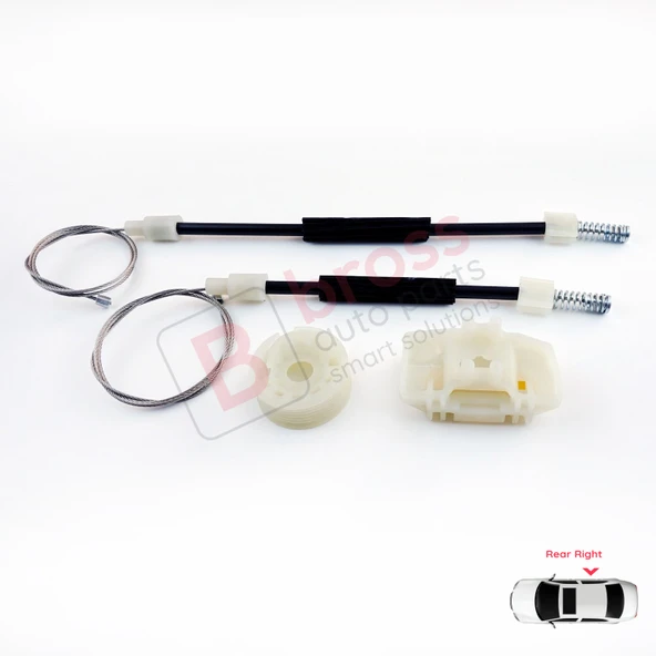 Seat Leon MK2 1P 1P1 2005-2012 5-Kapı HB 1P0839462A İçin Elektrikli Arka Sağ Cam Kriko Tamir Seti - Resim 2