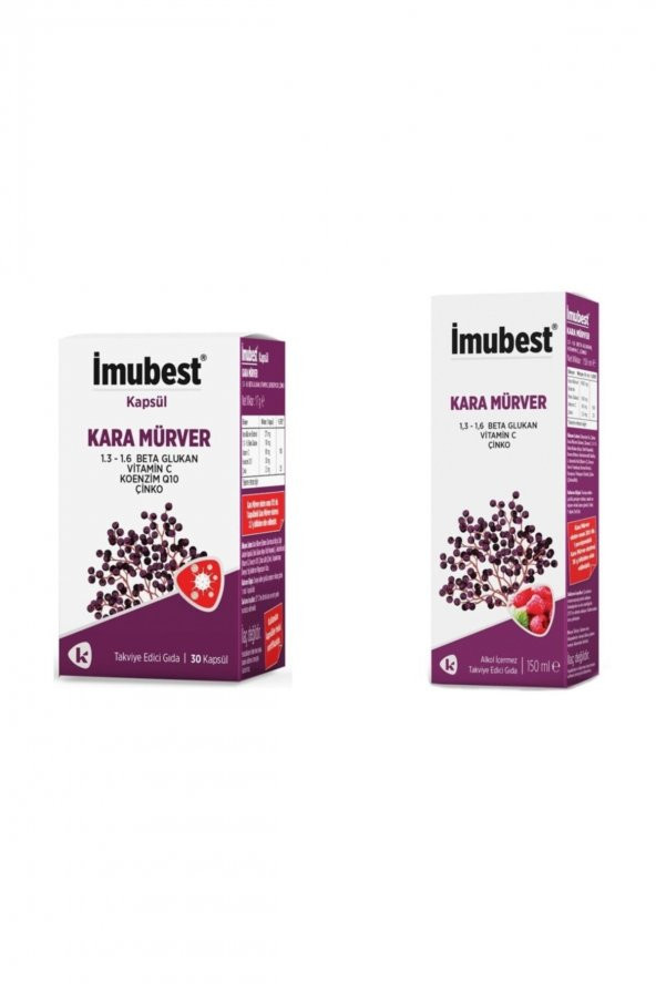 IMUBEST Kara Mürver 30 Kapsül  150 ml Şurup