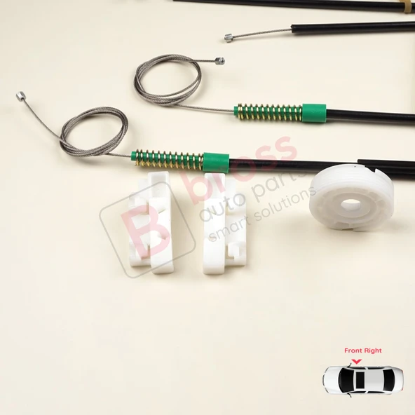 Peugeot 307 İçin Ön Sağ Kapı Cam Kriko Tamir Seti - Resim 4