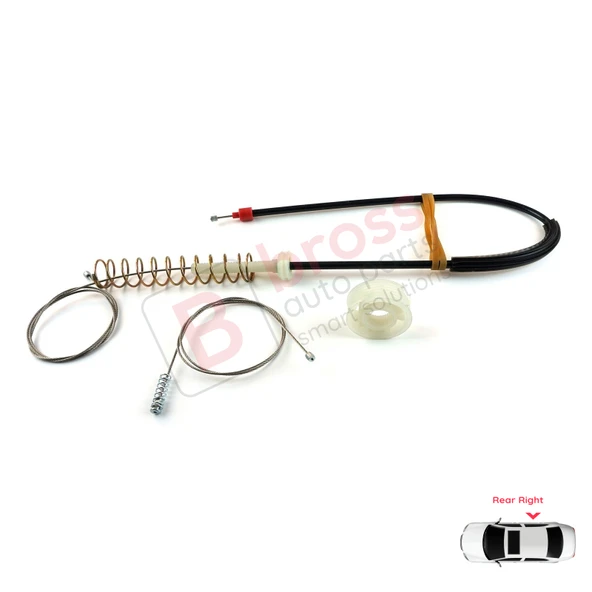 BMW 5 Serisi E39 04/1999-2004 4/5 Kapı Makyajlı Kasa 51358252430 İçin Arka Sağ Cam Kriko Tamir Seti - Resim 5