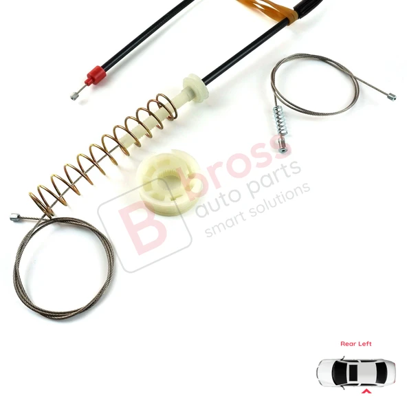 BMW 5 Serisi E39 04/1999-2004 4/5 Kapı Makyajlı Kasa 51358252429 İçin Arka Sol Cam Kriko Tamir Seti