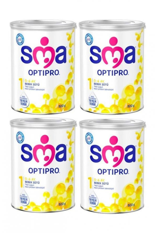 SMA Optipro 1 Probiyotik Bebek Sütü 800 gr 4 Adet