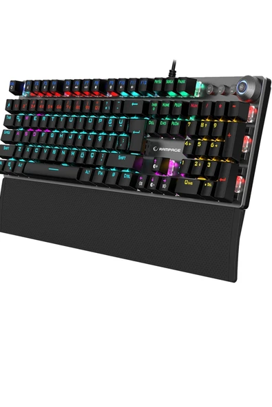 Rampage Kb-r28 Blade Plus Siyah/gümüş Gökkuşağı Türkçe Kırmızı Switch Mekanik Klavye Gaming Oyuncu Klavyesi