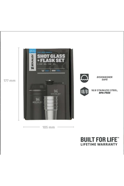 Stanley Adv Gift Box Shot Gl St M.blk Flask Shot Seti - 4