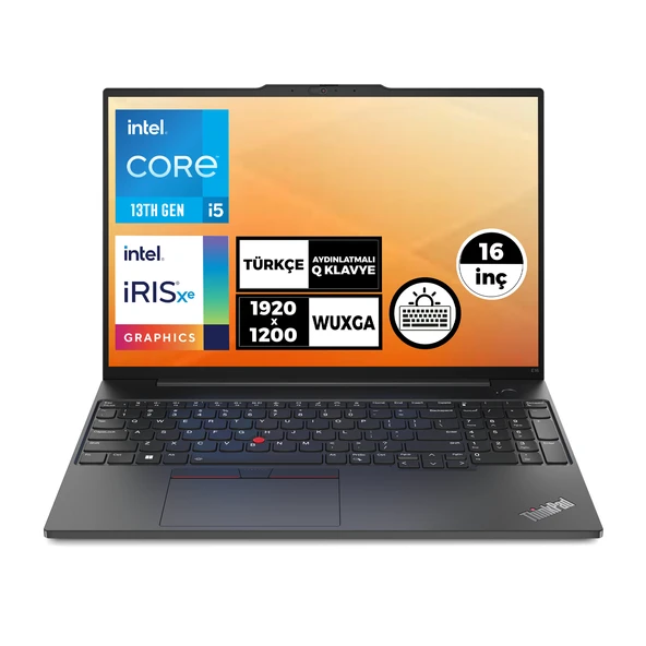 Lenovo ThinkPad E16 G1 i5-1335U 24GB 2TB SSD 16" WUXGA Fdos Taşınabilir Bilgisayar 21JN00MWTX 006