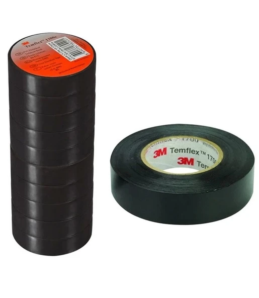 Elektrik İzolasyon Bandı Siyah 18 mm x 9.15 mt x 0.13mm