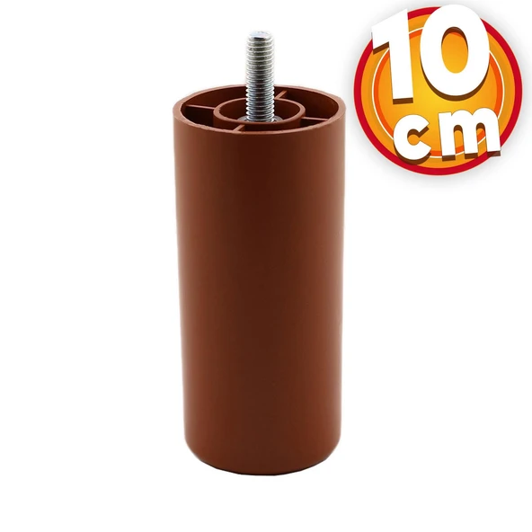 Mobilya Kanepe Sehpa TV Ünitesi Koltuk İnce Diş Orta Destek Ayağı 10 cm Kahve Baza Ayak 4 Adet - Resim 5