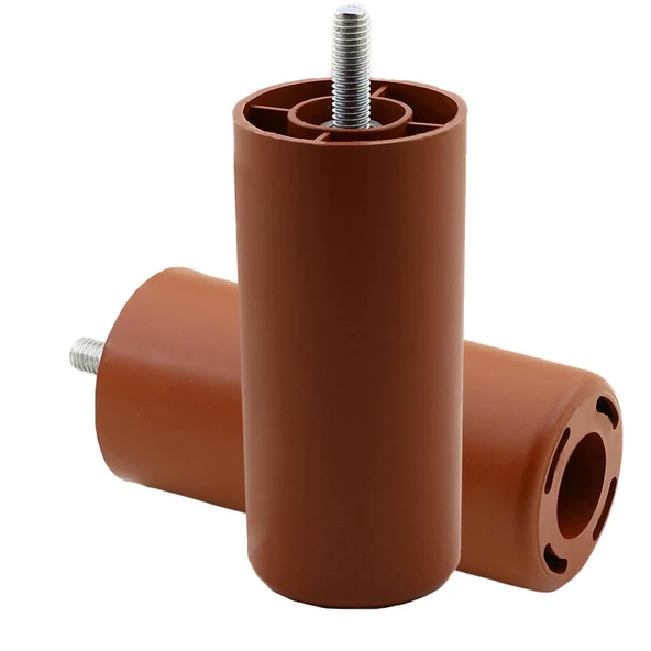 Mobilya Kanepe Sehpa TV Ünitesi Koltuk İnce Diş Orta Destek Ayağı 10 cm Kahve Baza Ayak 4 Adet - Resim 4