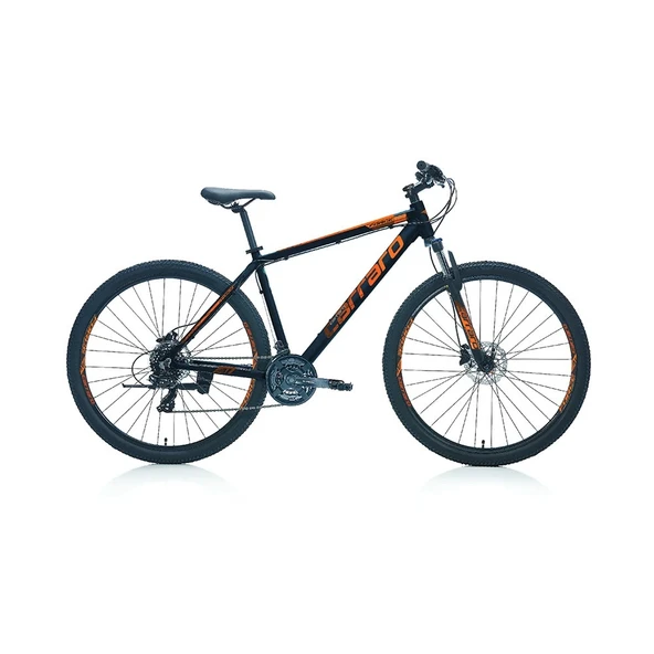 Carraro Force 920 21 Vites 29 jant Dağ Bisiklet (Mat Siyah Turuncu Gümüş) 48 Kadro