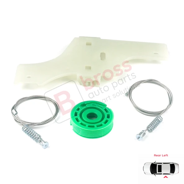 Peugeot 508 MK1 W23 8D 8E 2010-2018 4/5 Kapı 9223H6 İçin Elektrikli Arka Sol Cam Kriko Tamir Seti - Resim 5