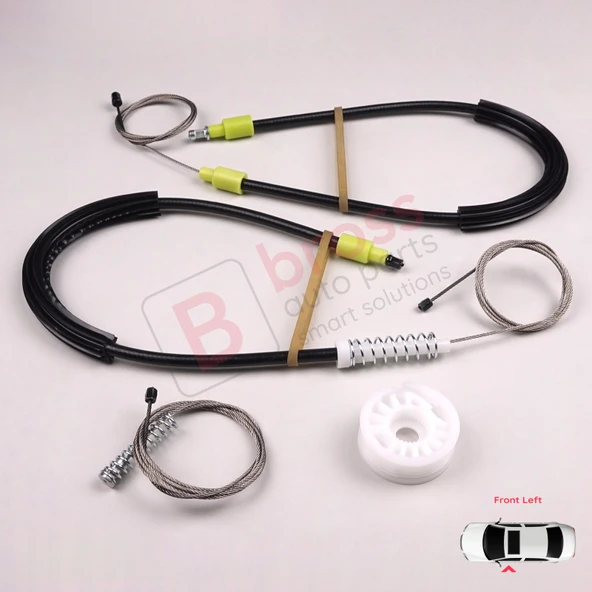 BMW 3 Serisi E90 E91 2004-2012 4/5 Kapı 51337140587 İçin Elektrikli Ön Sol Cam Kriko Tamir Seti - Resim 4