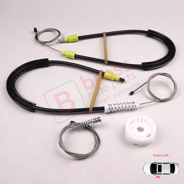 BMW 3 Serisi E90 E91 2004-2012 4/5 Kapı 51337140587 İçin Elektrikli Ön Sol Cam Kriko Tamir Seti - Resim 3