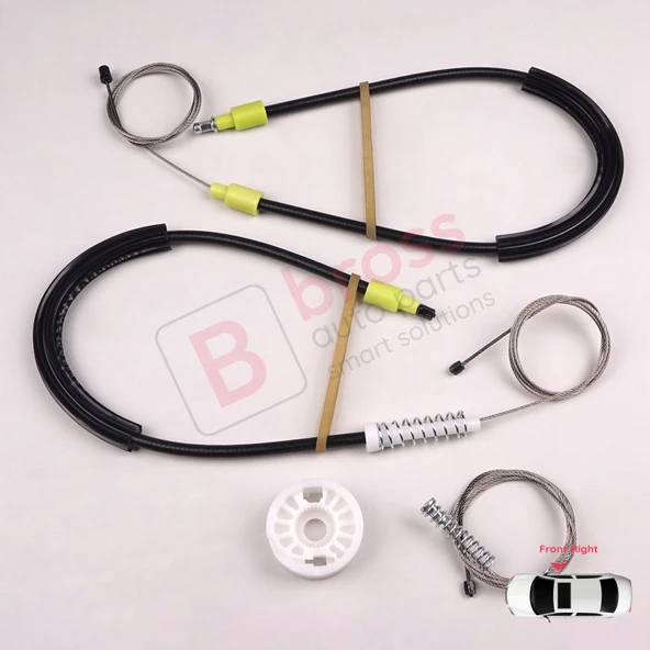 BMW 3 Serisi E90 E91 2004-2012 4/5 Kapı 51337140588 İçin Elektrikli Ön Sağ Cam Kriko Tamir Seti ürün görseli 1