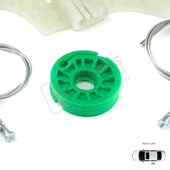 Peugeot 508 MK1 W23 8D 8E 2010-2018 4/5 Kapı 9223H6 İçin Elektrikli Arka Sol Cam Kriko Tamir Seti - Resim 4