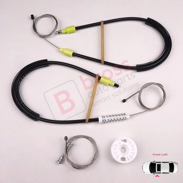 BMW 3 Serisi E90 E91 2004-2012 4/5 Kapı 51337140587 İçin Elektrikli Ön Sol Cam Kriko Tamir Seti ürün görseli 1