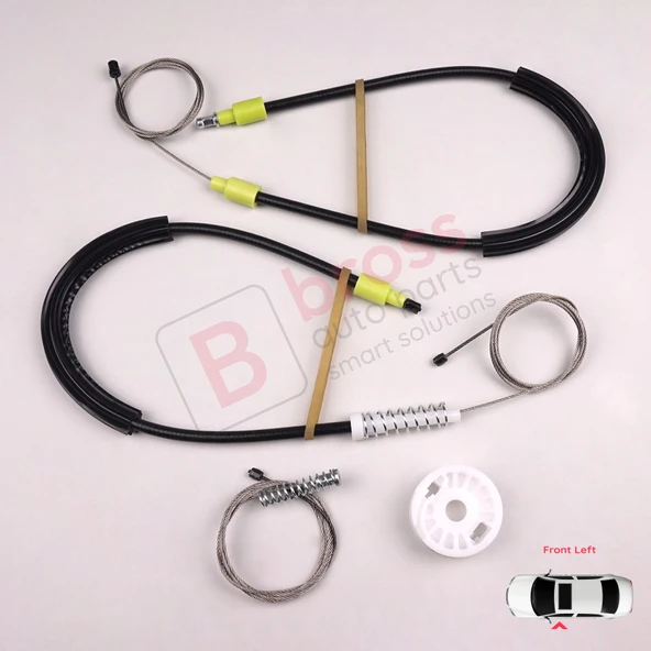 BMW 3 Serisi E90 E91 2004-2012 4/5 Kapı 51337140587 İçin Elektrikli Ön Sol Cam Kriko Tamir Seti - Resim 2