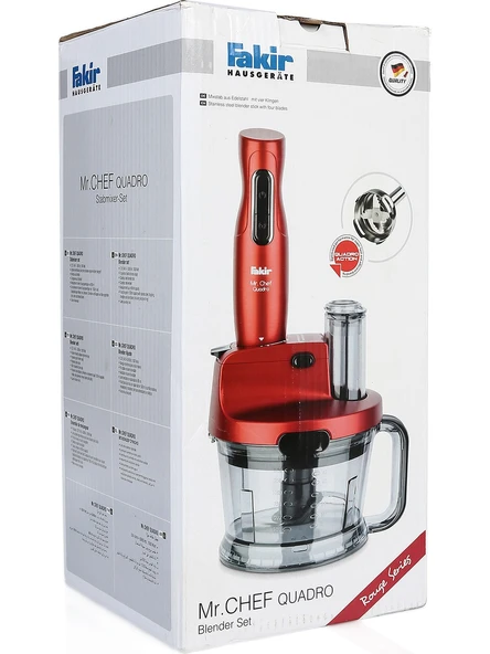 Fakir Mr Chef Quadro 1000 W Blender Seti Rouge - 8