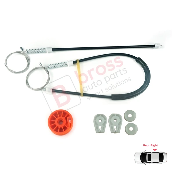 Peugeot 307 3B 2003-2009 Cabriolet Convertible 922497 İçin Elektrikli Arka Sağ Cam Kriko Tamir Seti ürün görseli