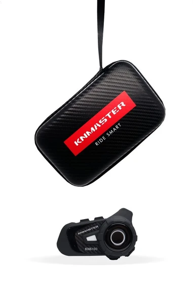 KNMASTER KN6100 MOTOSİKLET KASK İNTERKOM BLUETOOTH KULAKLIK SETİ - KARBON SİYAH