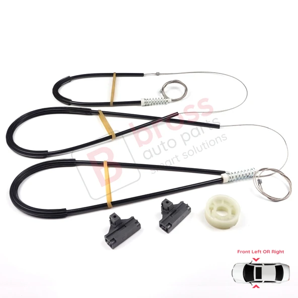 VW Lupo Seat Arosa 1998-2005 3- Kapı 6X0837461 6X0837462 İçin Ön Sol veya Sağ Cam Kriko Tamir Seti - Resim 3