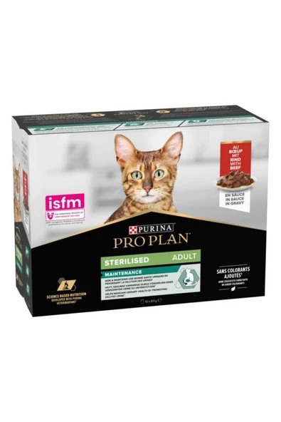 Pro Plan Kedi Yaş Mama Sığır Pouch Kısır Sterilised 10x85gr