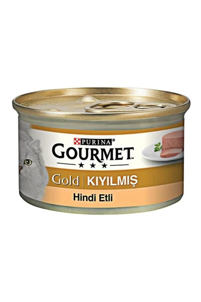 Gold Kıyılmış Hindi Etli Yetişkin Kedi Konservesi 85gr X 24 Adet