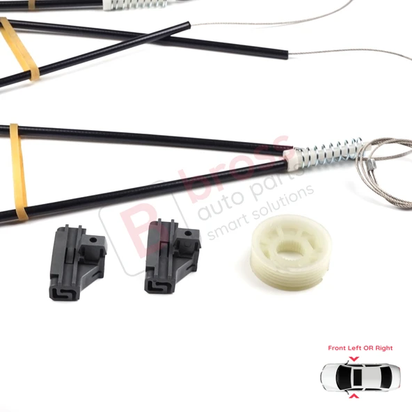 VW Lupo Seat Arosa 1998-2005 3- Kapı 6X0837461 6X0837462 İçin Ön Sol veya Sağ Cam Kriko Tamir Seti - Resim 5