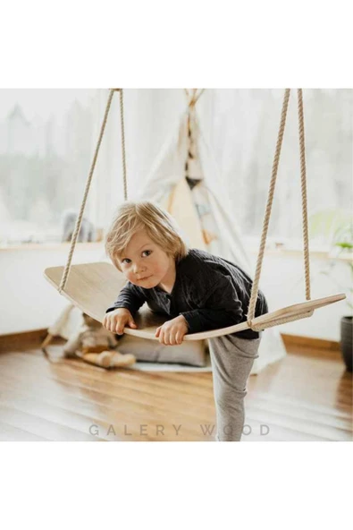 Galery Wood 2'si 1 Arada Hem Denge Salıncağı Hem De Aktivite Tahtası - 5