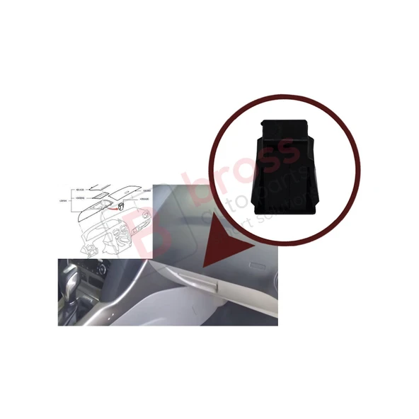 Ford Focus 2 İçin Torpido Kilit Karşılığı 8M51T044K90AA, 1545547 - Resim 3