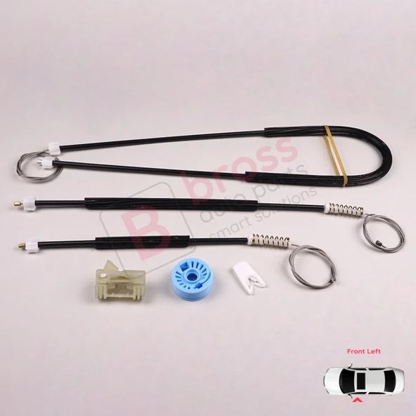 Peugeot 307 2003-2009 2-Kapı Cabrio Convertible 9221W0 İçin Elektrikli Ön Sol Cam Kriko Tamir Seti ürün görseli