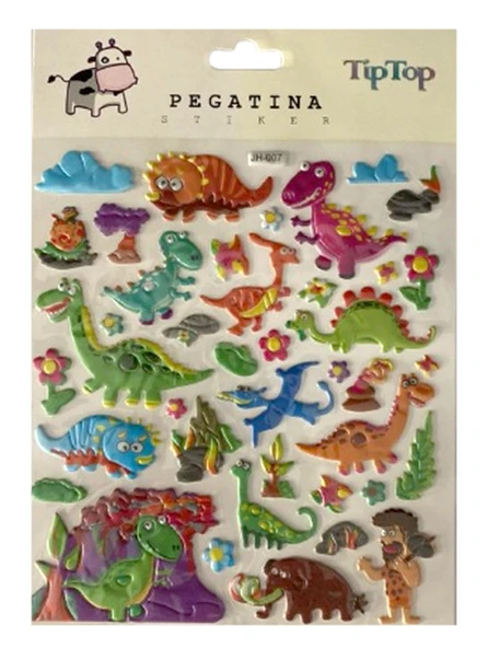 Pegatina Puffy Sticker Dinazorlar Jh-007 17x25cm - 3 adet