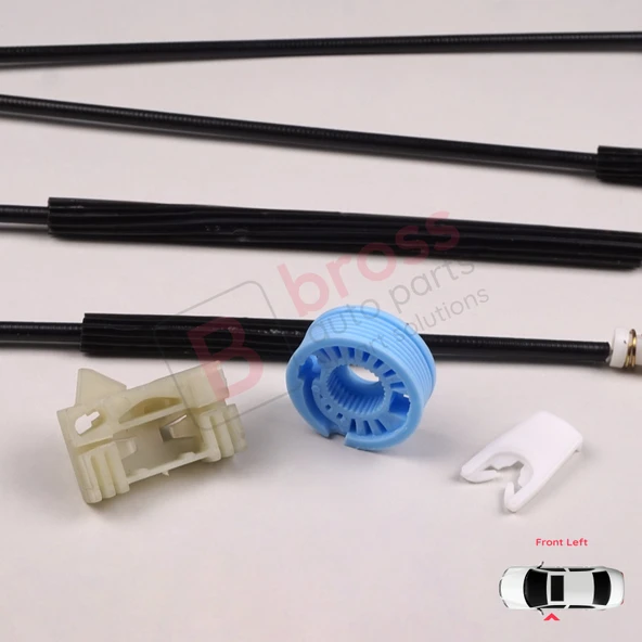 Peugeot 307 2003-2009 2-Kapı Cabrio Convertible 9221W0 İçin Elektrikli Ön Sol Cam Kriko Tamir Seti - Resim 4