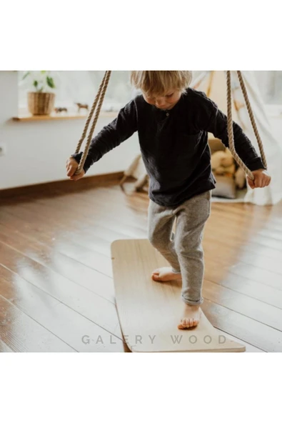 Galery Wood 2'si 1 Arada Hem Denge Salıncağı Hem De Aktivite Tahtası - 8