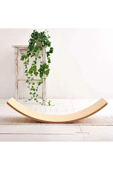 Galery Wood Denge Tahtası, Balance Board, Doğal Ahşap Çocuk Oyuncak, Spor Ekipmanı, Eğitici Oyuncak - 3
