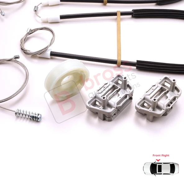 Jaguar X Type X400 2001-2009 4/5 Kapı C2S51553 İçin Elektrikli Ön Sağ Cam Kriko Tamir Seti - Resim 4